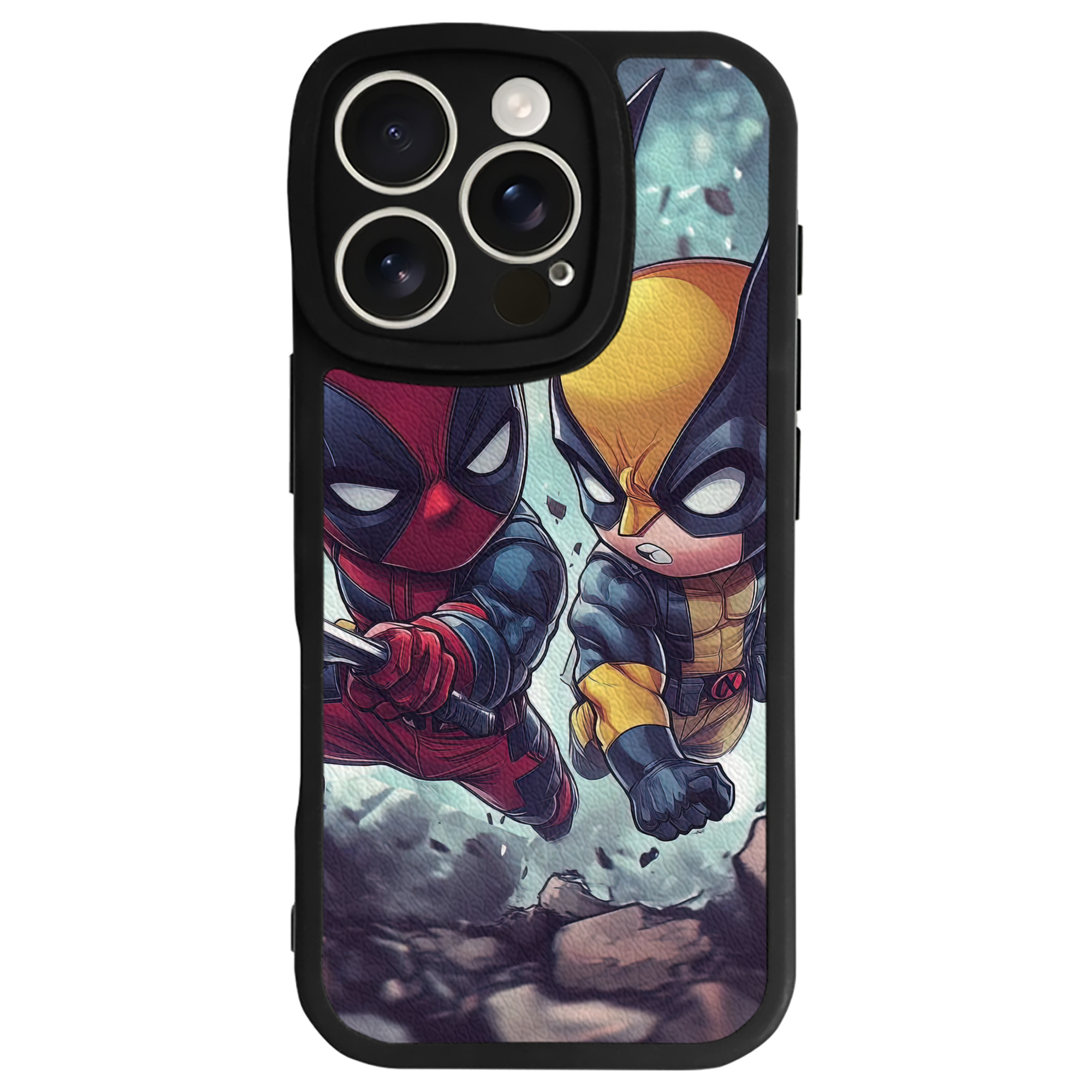 （画像用） Deadpool デッドプール 【iPhone 16シリーズ対応】シリコンスマホケース（レザー調） 材質：シリコン